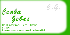 csaba gebei business card